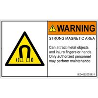 PL警告表示ラベル（ISO準拠）│放射から生じる危険:磁場│IE0408202│警告│Sサイズ