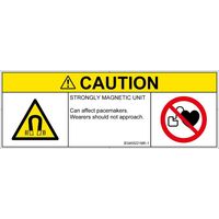 PL警告表示ラベル（ISO準拠）│放射から生じる危険:磁場│IE0405221│注意│Mサイズ