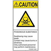 PL警告表示ラベル（ISO準拠）│材料・物質による危険:有毒物質│IF0208511│注意│Mサイズ