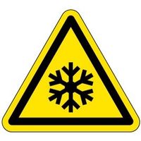 PL警告表示ラベル(ISO準拠)│熱的な危険:低温/凍結│IC02│Sサイズ│シンボルマーク│132枚 IC02S-1 1シート(132枚)（直送品）