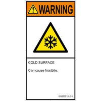 PL警告表示ラベル（ISO準拠）│熱的な危険:低温/凍結│IC0203212│警告│Lサイズ
