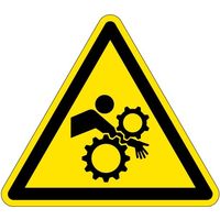 PL警告表示ラベル（ISO準拠）│機械的な危険:引き込み（ギア）│IA32│シンボルマーク