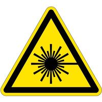 PL警告表示ラベル（ISO準拠）│放射から生じる危険:レーザービーム│IE01│Lサイズ│シンボルマーク│30枚 IE01L-1（直送品）