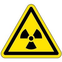 PL警告表示ラベル（ISO準拠）│放射から生じる危険:放射性物質/電離放射線│IE03│Sサイズ│シンボルマーク│132枚 IE03S-1（直送品）
