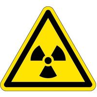 PL警告表示ラベル（ISO準拠）│放射から生じる危険:放射性物質/電離放射線│IE03│Mサイズ│シンボルマーク│72枚 IE03M-1（直送品）
