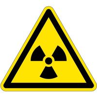 PL警告表示ラベル（ISO準拠）│放射から生じる危険:放射性物質/電離放射線│IE03│Lサイズ│シンボルマーク│30枚 IE03L-1（直送品）