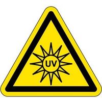 PL警告表示ラベル（ISO準拠）│放射から生じる危険:紫外線│IE05│Sサイズ│シンボルマーク│132枚 IE05S-1（直送品）