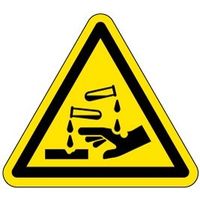 PL警告表示ラベル（ISO準拠）│材料・物質による危険:腐食性物質│IF04│シンボルマーク
