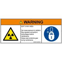 PL警告表示ラベル（ISO準拠）│放射から生じる危険:放射性物質/電離放射線│IE0301322│警告│Sサイズ│英語（マルチシンボルマーク）│8枚（直送品）