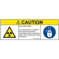 PL警告表示ラベル（ISO準拠）│放射から生じる危険:放射性物質/電離放射線│IE0301321│注意│Mサイズ