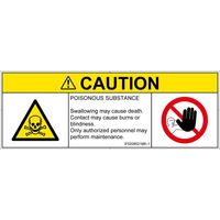 PL警告表示ラベル（ISO準拠）│材料・物質による危険:有毒物質│IF0208521│注意│Mサイズ
