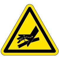 PL警告表示ラベル（ISO準拠）│流体による危険:高圧流体噴出による身体への侵入│II01│シンボルマーク