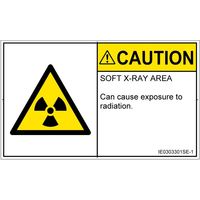 PL警告表示ラベル（ISO準拠）│放射から生じる危険:放射性物質/電離放射線│IE0303301│注意│Sサイズ