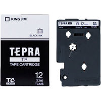 テプラ TEPRA TRテープ　カートリッジ 幅12mm 白ラベル(黒文字) TC12S 1個 キングジム（わけあり品）