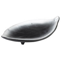 アースモス 向付 銀彩黒葉形向付 (2個入) utw-04818756（直送品）