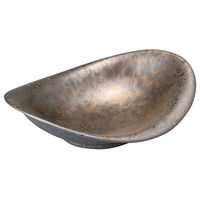 アースモス 向付 金結晶砂目変型楕円向付 (3個入) utw-04918286（直送品）