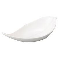 アースモス 小付 白マット笹型小付 (4個入) utw-09410756（直送品）