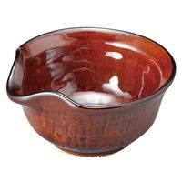 アースモス 小付 アメ釉丸片口小付 (8個入) utw-09930526（直送品）