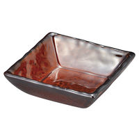 アースモス 小付 アメ釉正角小付 (9個入) utw-10027526（直送品）