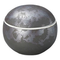 アースモス 蓋物 いぶし銀タタキ丸蓋物 (2個入) utw-10810556（直送品）