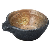 アースモス 小付 黒備前吹片口7cmミニ小付 (7個入) utw-11519206（直送品）
