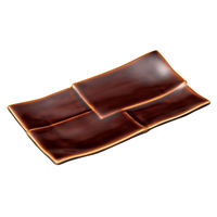 アースモス 焼物皿 キャラメル市松焼物皿 (3個入) utw-16214716（直送品）