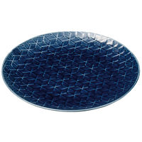 アースモス 中皿 網代 藍丸皿 (3個入) utw-22229656（直送品）