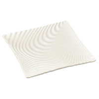 アースモス 角皿 粉引釉風紋正角皿