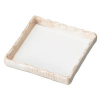 アースモス 角皿 茶渕巻松花堂 (3個入) utw-26613716（直送品）