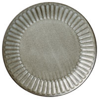 アースモス 中皿 黒陶アイボリーシノギ15cm丸皿 (5個入) utw-49819206（直送品）