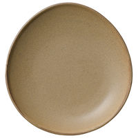 アースモス 楕円皿 こかげ(ブラウン)たまご型プレートL (2個入) utw-50610716（直送品）
