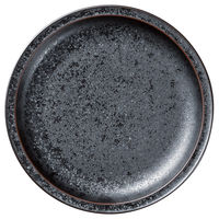 アースモス 中皿 クリスタルブラックリムプレート16 (3個入) utw-54020276（直送品）