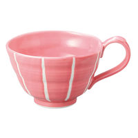 アースモス 洋スープカップ ピンク十草スープカップ（有田焼） (3個入) utw-63227926（直送品）