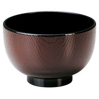 アースモス 汁椀 [A]木目汁椀 溜内黒 (7個入) utw-71012966（直送品）