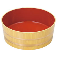 アースモス 桶 [A]8寸麺鉢 白木帯金内朱 本体 (2個入) utw-72329936（直送品）