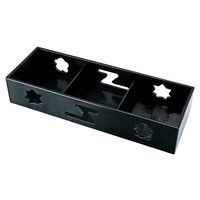 アースモス 松花堂 [A]珍味箱三ツ切 大(固定) 黒 (3個入) utw-72812966（直送品）