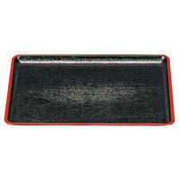 アースモス 盆[A]桐木目会席盆 黒天朱尺5寸 (2個入) utw-73433966（直送品）