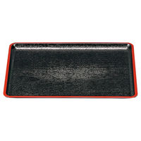アースモス 盆[A]桐木目会席盆 黒天朱尺6寸 (2個入) utw-73434966（直送品）