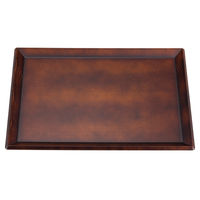 アースモス 盆[A]富士長手木目盆 艶消ダークブラウンNS尺1寸 [弱ノンスリップ] (2個入) utw-73516936（直送品）