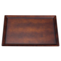 アースモス 盆[A]富士長手木目盆 艶消ダークブラウンNS尺4寸 [弱ノンスリップ] (2個入) utw-73519936（直送品）