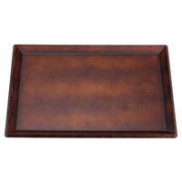 アースモス 盆[A]富士長手木目盆 艶消ダークブラウンNS尺5寸 [弱ノンスリップ] (2個入) utw-73520936（直送品）