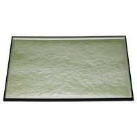 アースモス 盆[A]長手タイコ隅丸盆 グリーン雲流渕黒NS尺3寸 [ノンスリップ] (1個入) utw-73719936（直送品）