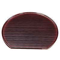 アースモス 盆[A]乱引半月盆 溜9寸 (4個入) utw-73815966（直送品）