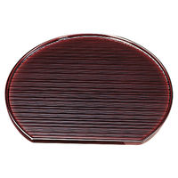 アースモス 盆[A]乱引半月盆 溜5寸 (9個入) utw-73813966（直送品）