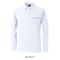 TS DESIGN ES DEOトリコットロングスリーブポロシャツ ホワイト 5L 84651 1着（直送品）