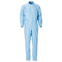 ミドリ安全 作業服 クリーンウェア つなぎ服 斜めファスナータイプ VEYG510B ブルー 3Lサイズ 3148008407 1点（直送品）