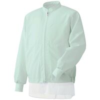 ミドリ安全 食品産業向け作業服 男女共用 長袖ブルゾン F08A037G グリーン Lサイズ 3111196405 1点（直送品）