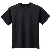 ミドリ安全 春夏作業服 ドライメッシュ ポリエステル100% 半袖Tシャツ TS19 上 ブラック LLサイズ 3120147106 1点（直送品）