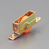 エスコ 30mm 戸車(平型・ウレタン車・鋼板枠) EA986RH-12 1セット(10個)（直送品）