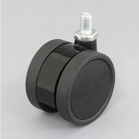 エスコ 60mm キャスター(ツインホイール/M10xP1.5) EA986TG-33 1セット(10個)（直送品）